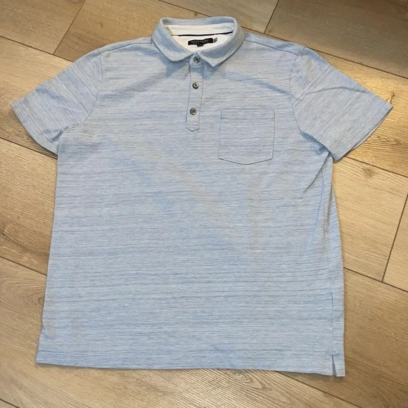 Banana Republic pique cotton polo in blue. Men's XL. Like new condition. Sharp! - Picture 1 of 11